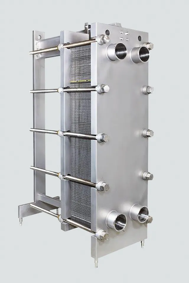 NT150M plate heat exchanger with a stainless steel frame